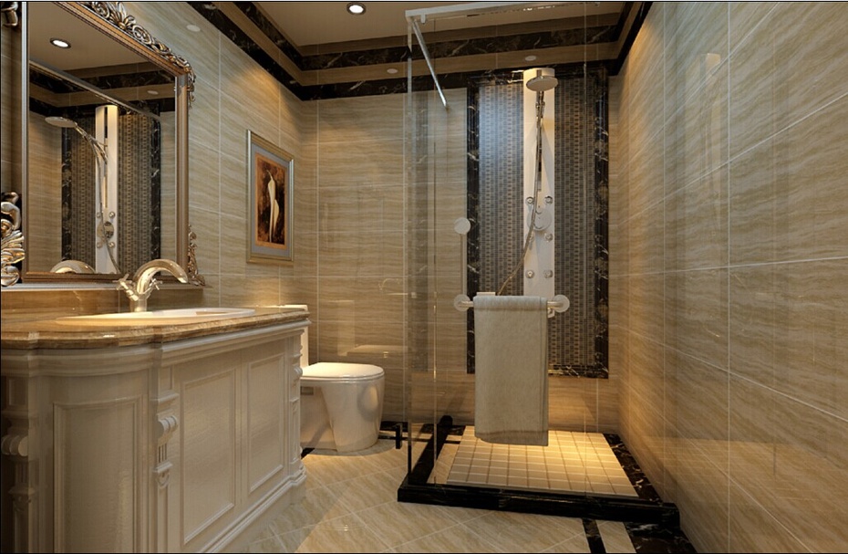 简约 欧式 三居 白领 收纳 80后 小资 卫生间图片来自实创装饰百灵在百泉家园140㎡欧式风格三居室的分享