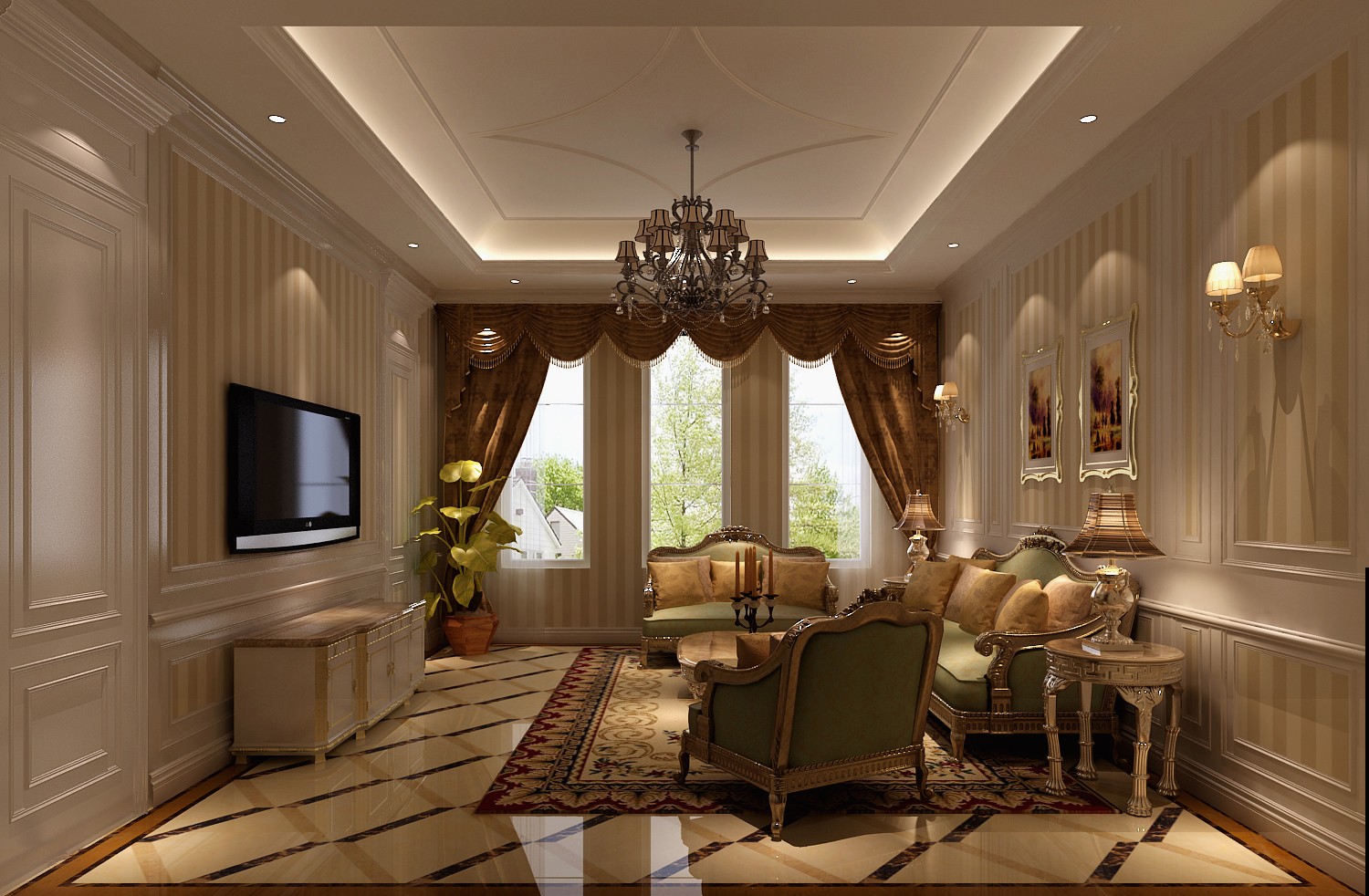 中海尚湖世 高度国际 法式 别墅 卧室图片来自凌军在奢华法式别墅的分享