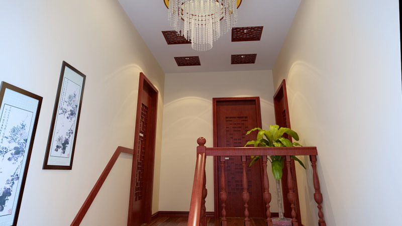 西山旗 别墅 简约中式 高度国际 装饰设计 楼梯图片来自高度国际装饰宋增会在280㎡别墅 简约中式风格的分享