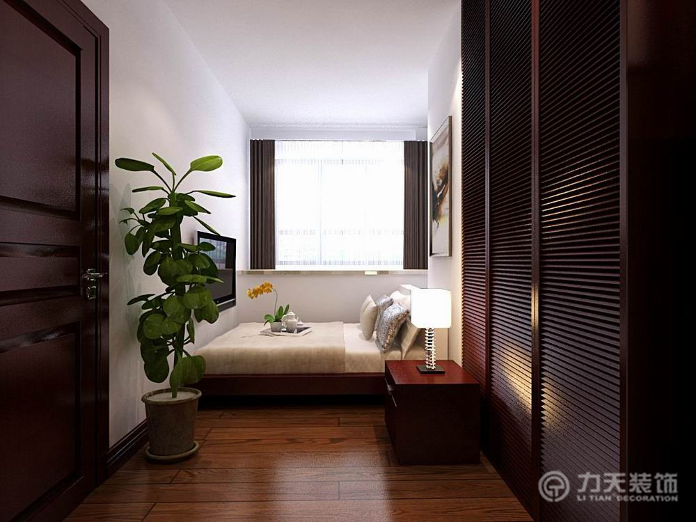 二居 白领 收纳 80后 小资 新中式 卧室图片来自阳光力天装饰梦想家更爱家在新中式2室1厅新津国际75㎡的分享
