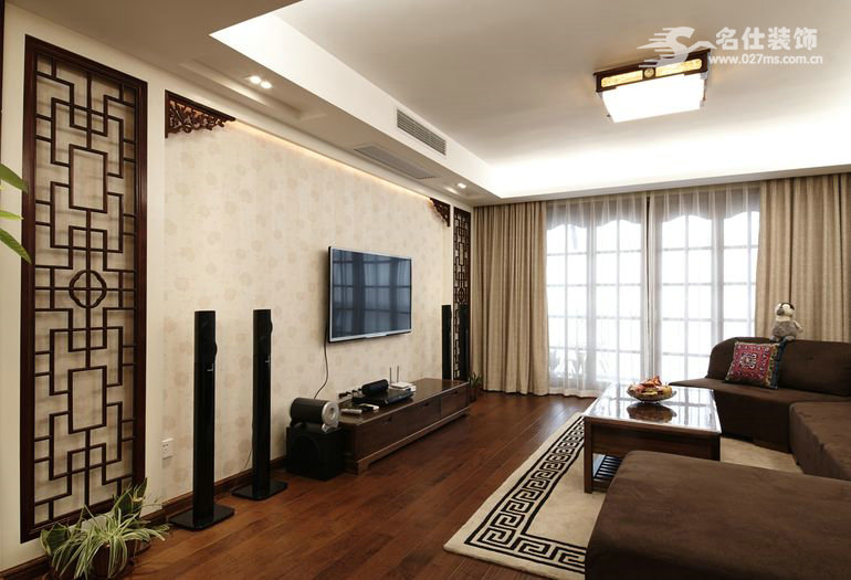 中式 三居 名仕装饰 中民长青里 客厅图片来自名仕装饰龚经理在中民长青里117平中式风格的分享