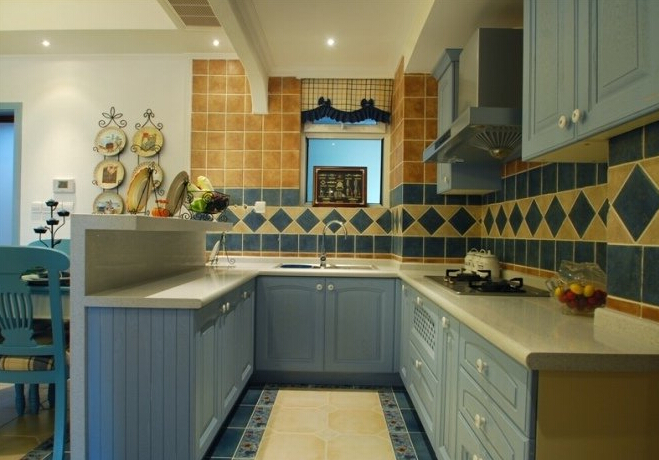 清新地中海 地中海 三居 白领 小资 婚房 厨房图片来自凌军在清新地中海美家的分享