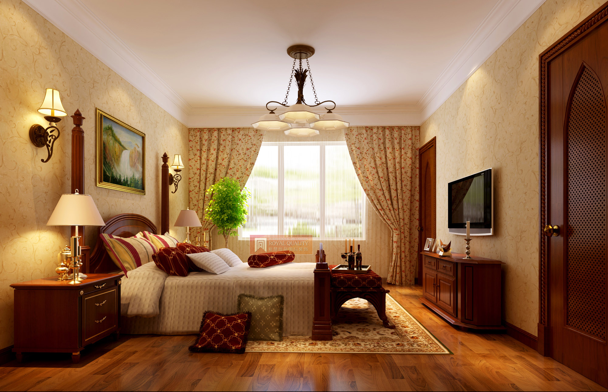 简约 欧式 80后 别墅 卧室图片来自北京装修设计o在欧式经典  固安孔雀城的分享