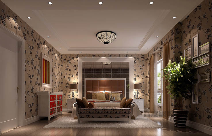 简约 别墅 卧室图片来自高度国际设计装饰在潮白河孔雀城380㎡联排别墅简约的分享