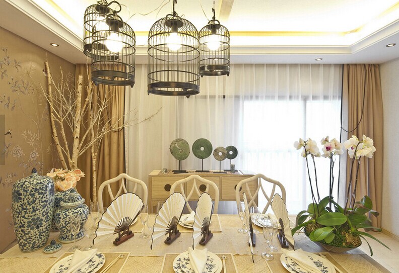 中式风情 三居 中式效果图 餐厅图片来自河南超凡装饰在别样中式风情，让你魂牵梦绕的分享