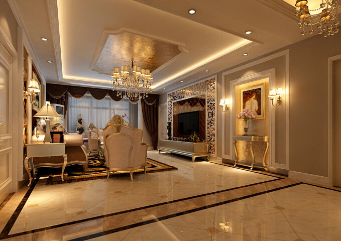 简约 欧式 三居 白领 收纳 80后 小资 客厅图片来自实创装饰百灵在欧式奢华宏福苑150平米的分享