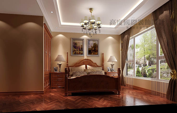 欧式 公寓 卧室图片来自高度国际设计装饰在御翠尚府240㎡欧式风格的分享