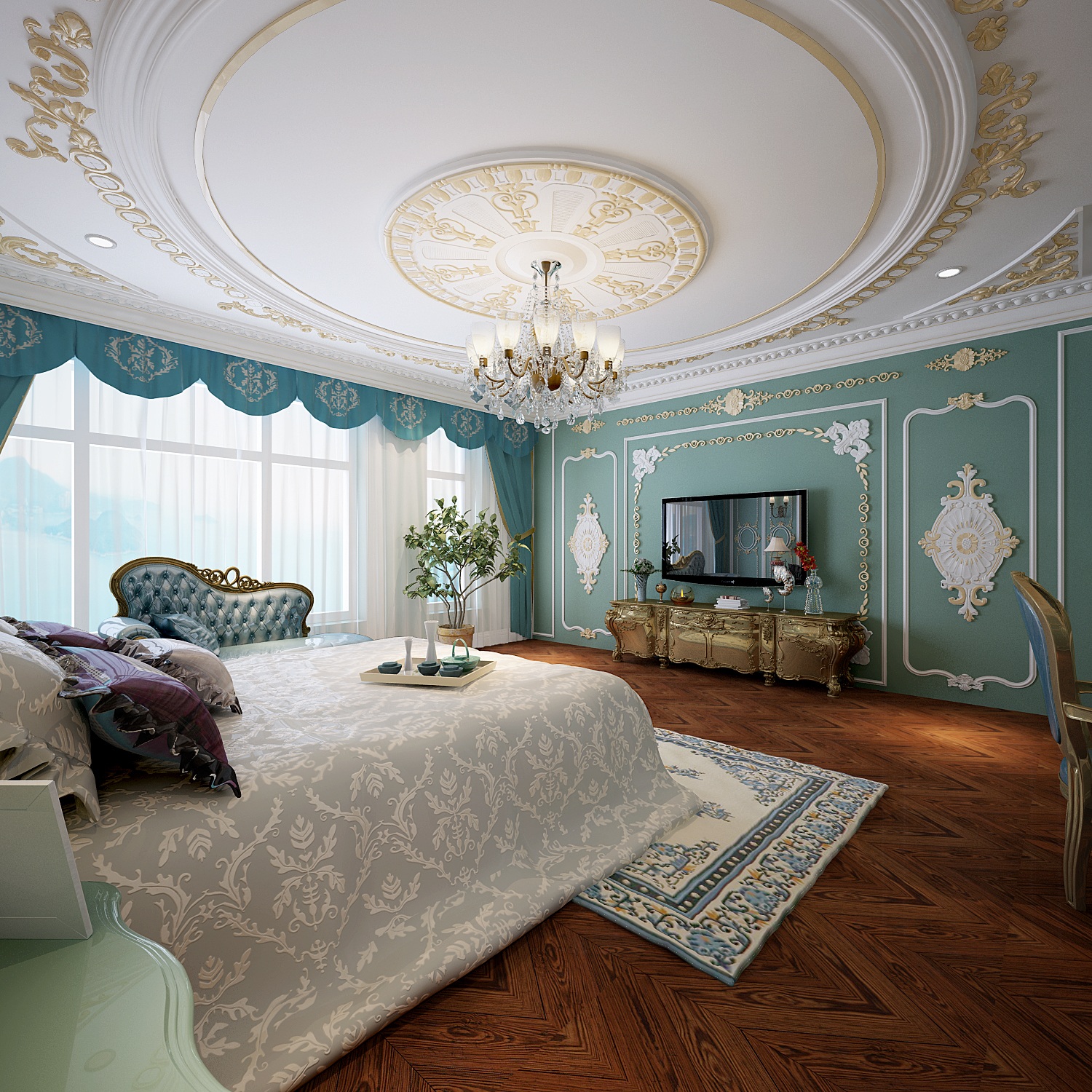 别墅 法式风格 尚层装饰 别墅装修 装修设计 卧室图片来自尚层装饰张迪在康城 430平米 法式风格的分享