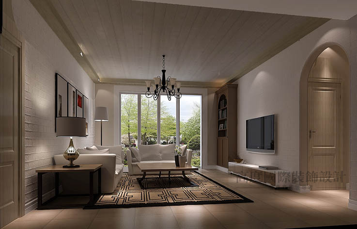 现代 四居 客厅图片来自高度国际设计装饰在龙湖花盛香醍200㎡后现代风格的分享