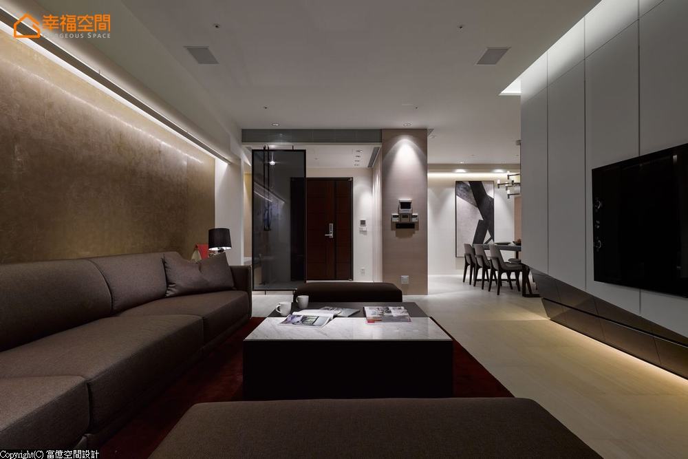 现代 二居 简约 客厅图片来自幸福空间在简约时尚生活  224平心灵归居的分享