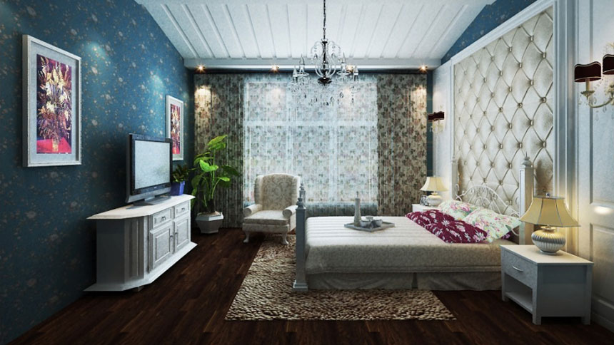别墅 华丽 精致 豪华 别墅装修 别墅设计 卧室图片来自高度国际装饰韩冰在32万打造400㎡欧式风格效果的分享