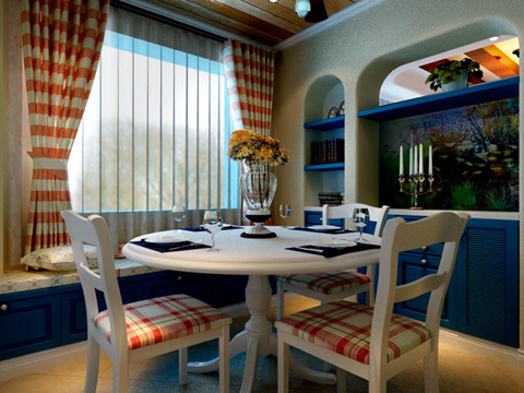 地中海 137㎡ 中海 社区 餐厅图片来自沈阳林凤装饰装修公司在中海国际社区137㎡地中海风格的分享