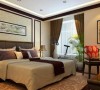 复地东湖国际中式风格复式二层卧室装修效果图