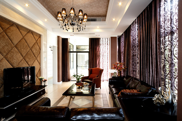 清江华园 300平米 古典风格 高度国际 装修设计 客厅图片来自高度国际装饰宋增会在300平米 新古典的分享