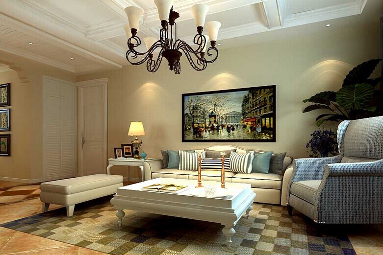 大观国际 三居 欧式 客厅图片来自河南超凡装饰在灵巧简欧风在精致中感生活的分享