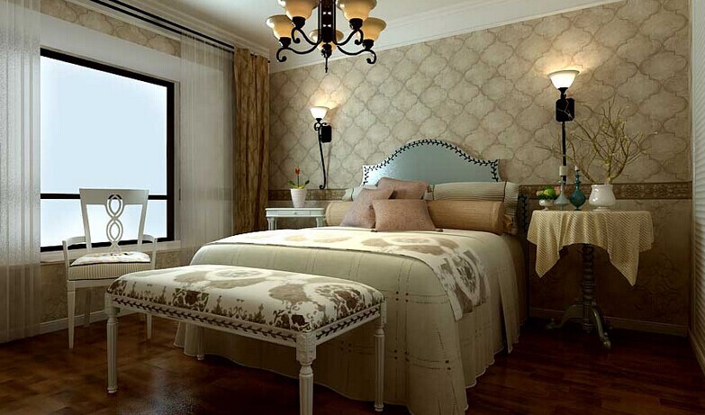 大观国际 三居 欧式 卧室图片来自河南超凡装饰在灵巧简欧风在精致中感生活的分享
