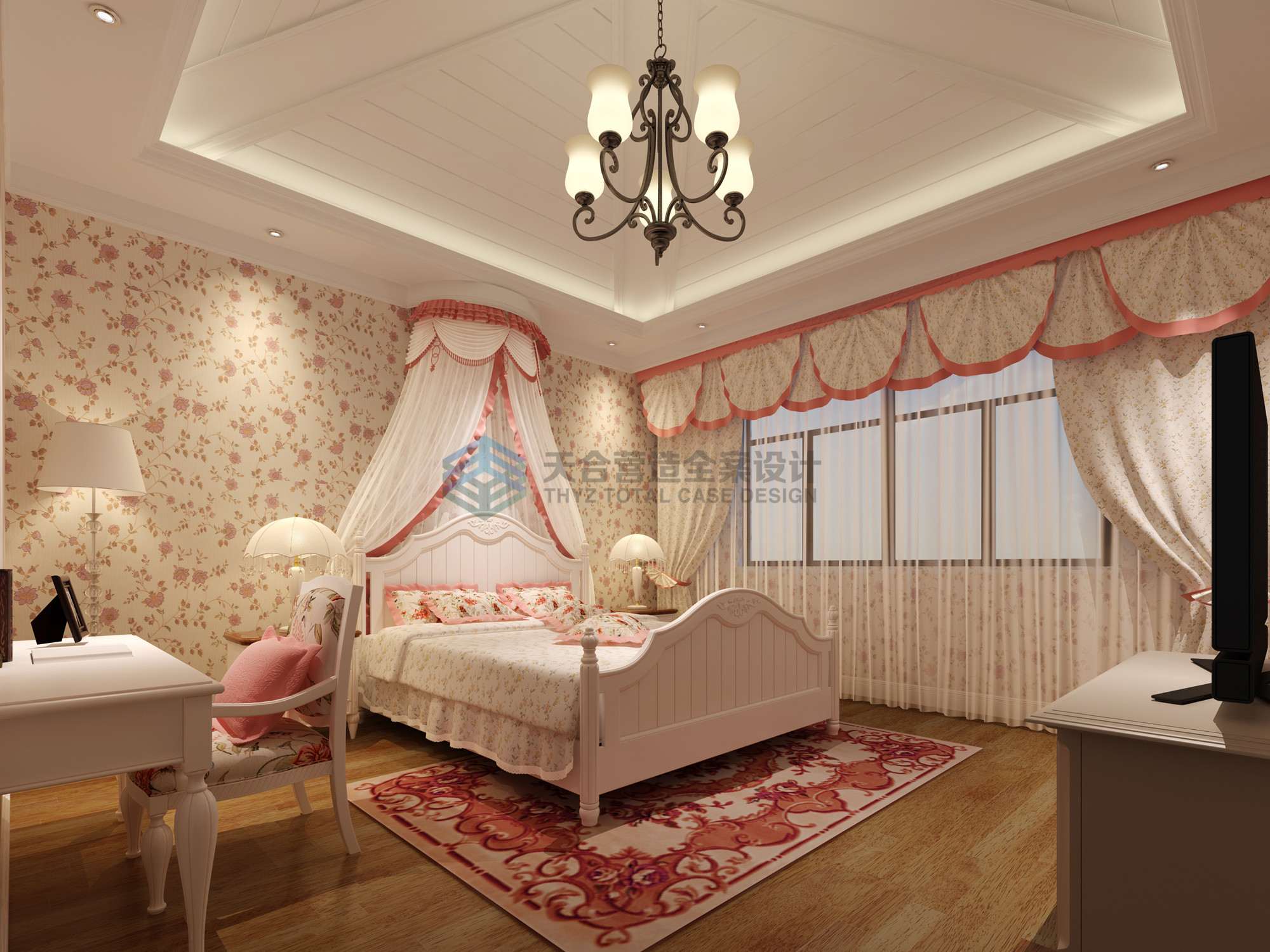 别墅 客厅 卧室 餐厅 卫生间 卧室图片来自天合营造在碧桂园350平古典美式风的分享