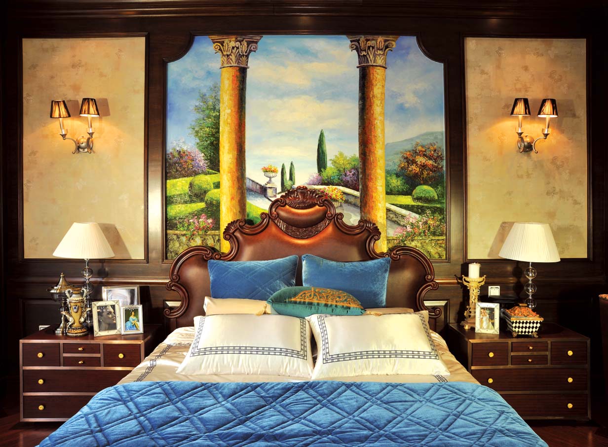 别墅 法式 卧室图片来自石俊全在法式橡树庄园别墅 爵士魅影的分享