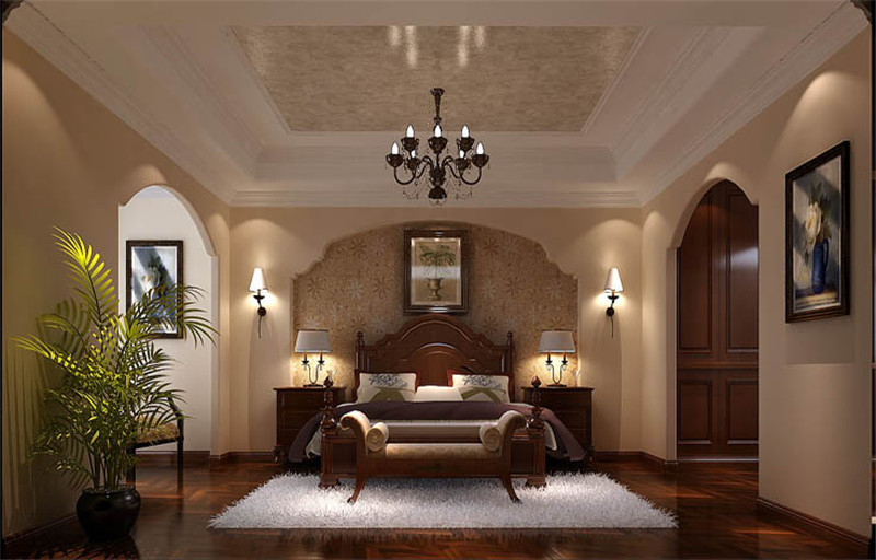 托斯卡纳 别墅 卧室图片来自高度国际设计装饰在蔚蓝香醍205㎡托斯卡纳风格的分享