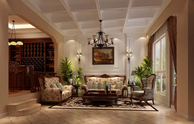 托斯卡纳 别墅 客厅图片来自高度国际设计装饰在天竺新新家园370㎡托斯卡纳风格的分享