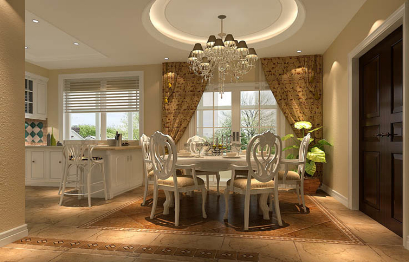 简约 欧式 别墅 餐厅图片来自高度国际设计装饰在天鹅堡270㎡简约欧式风格的分享