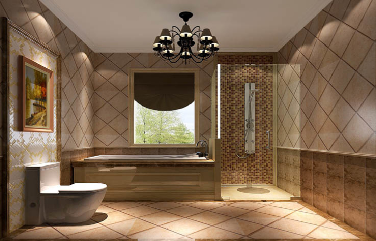 简约 欧式 三居 卫生间图片来自高度国际设计装饰在西山华府龙园170㎡简约欧式风格的分享
