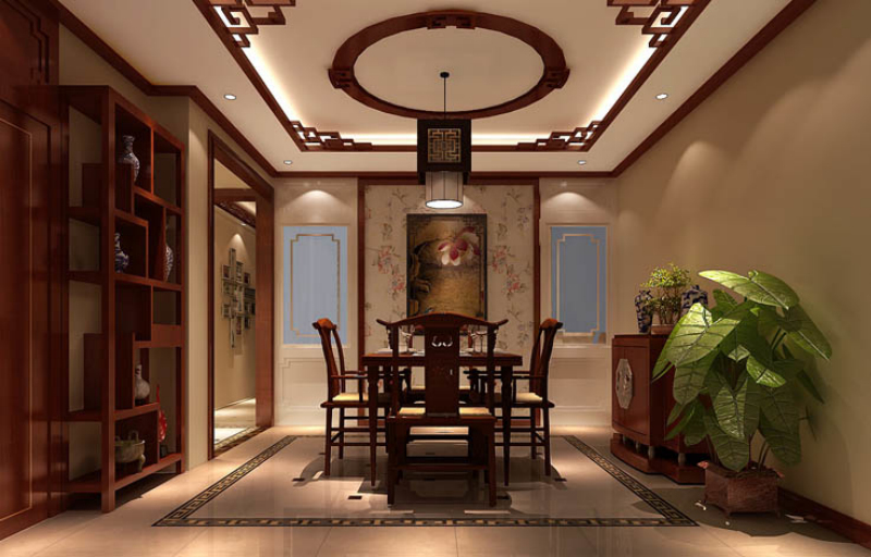中式 三居 餐厅图片来自高度国际设计装饰在四合上院145㎡新中式风格的分享