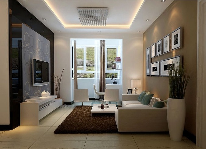 客厅图片来自合建装饰总部在两室两厅现代简约风格的分享