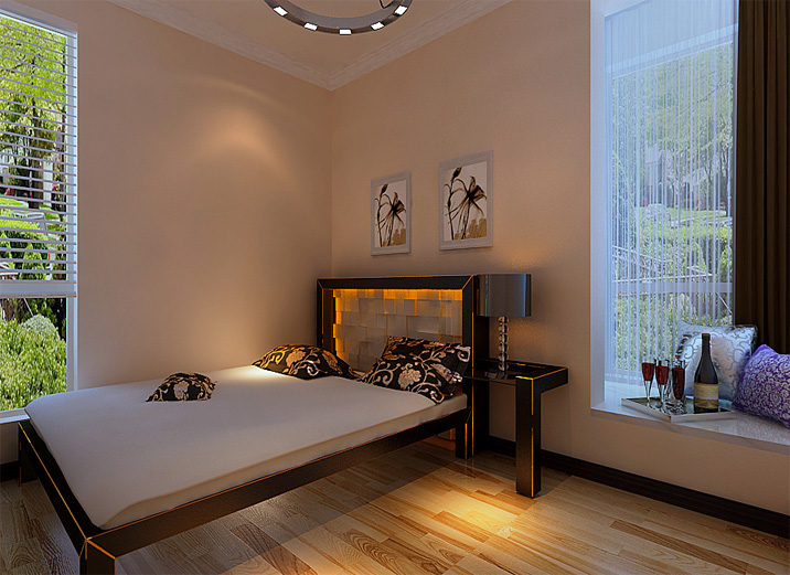 卧室图片来自实创装饰总部在安慧里120平米现代三居室改造的分享