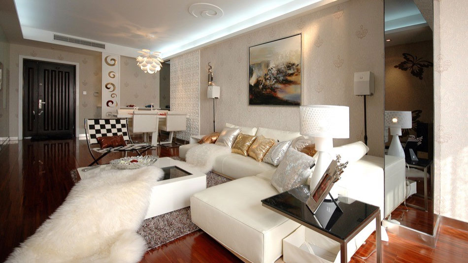 西华府 两居室 现代简约 高度国际 装修设计 客厅图片来自高度国际装饰宋增会在西华府 现代简约的分享