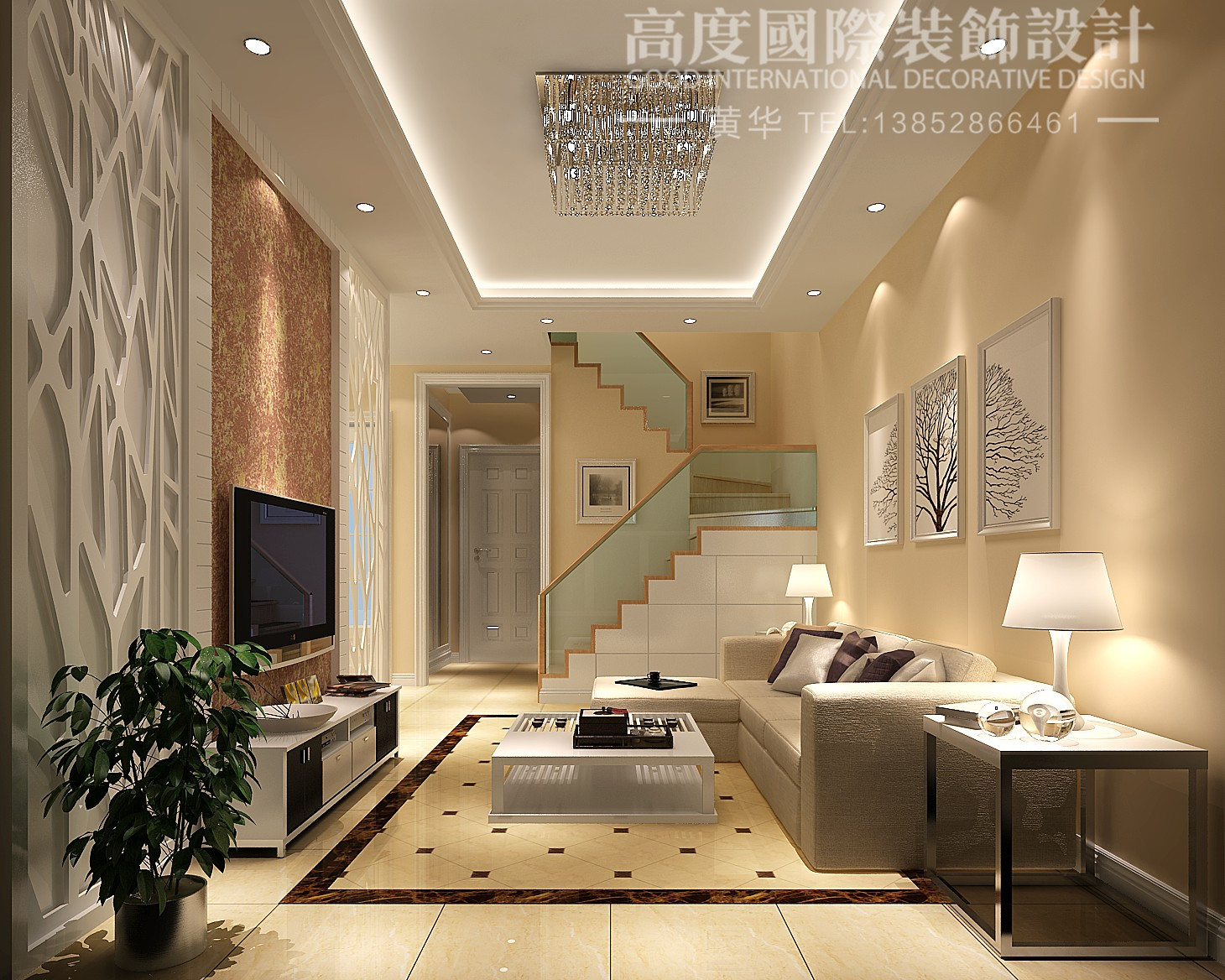 简约 三居 公寓 小资 旧房改造 客厅图片来自高度国际装饰华华在K2百合湾-的分享