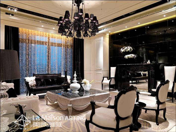橡树湾 新古典 优雅 奢华 四居室 客厅图片来自美颂雅庭装饰在橡树湾140平欧式风奢华优雅的分享