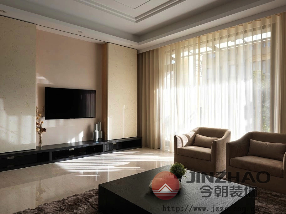 现代简约 装修效果图 混搭 80后 今朝装饰 客厅图片来自周海真在回龙观空军住宅现代简约的分享