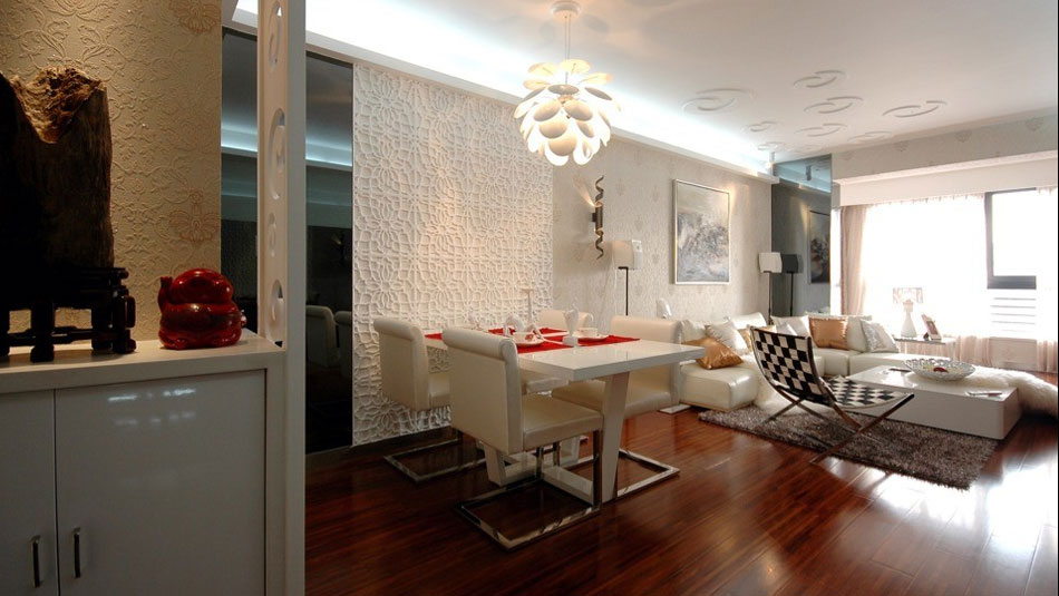 西华府 两居室 现代简约 高度国际 装修设计 餐厅图片来自高度国际装饰宋增会在西华府 现代简约的分享