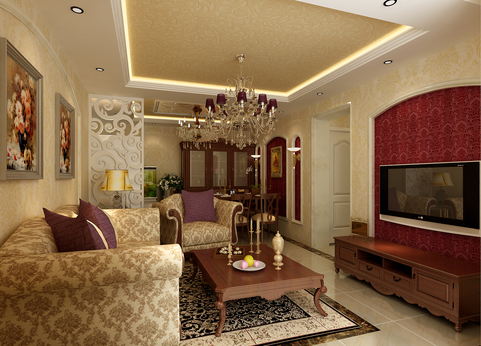 简约 欧式 三居 客厅图片来自实创装饰上海公司在110平-简欧风格的分享