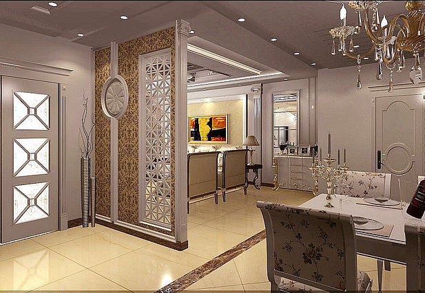 珠江荣景 装修设计 奢华欧式效 餐厅图片来自郑州超凡装修设计在珠江荣景115平欧式风格奢侈设计的分享