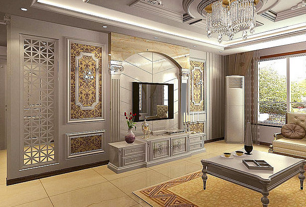 珠江荣景 装修设计 奢华欧式 欧式效果 客厅图片来自郑州超凡装修设计在珠江荣景115平欧式风格奢侈设计的分享