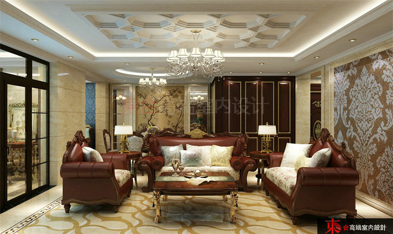三居 小资 别墅装修 東合设计 高端设计 客厅图片来自東合設計在天山熙湖的分享