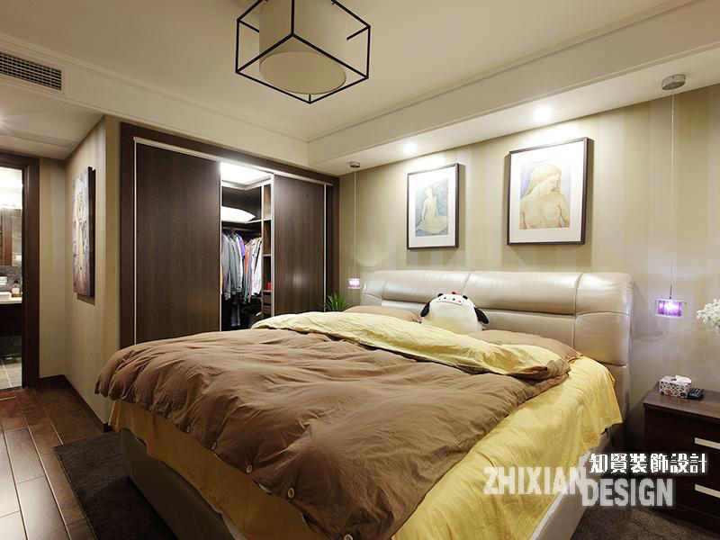 三居 白领 卧室图片来自上海知贤设计小徐在现代怡居 一所房子里的静好时光的分享