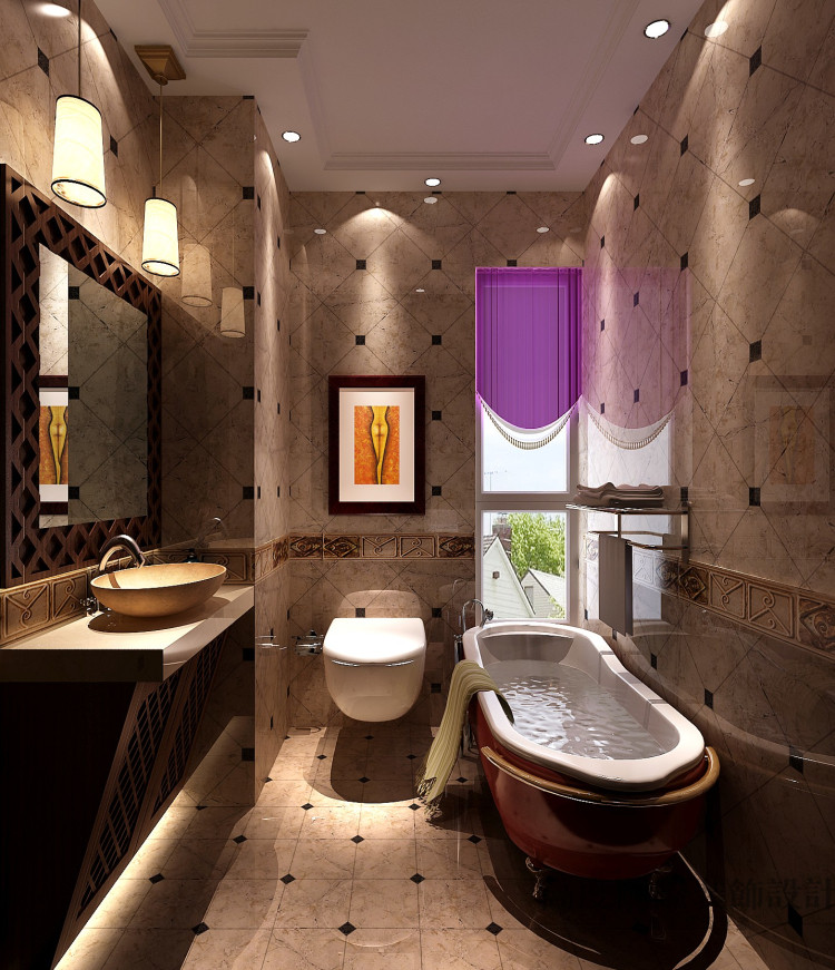 混搭 三居 卫生间图片来自高度国际设计装饰在御翠尚府140平米混搭风格的分享