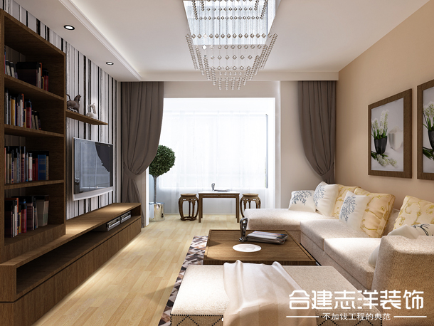 简约 合建装饰 小资 新中式 客厅图片来自北京合建装饰在国风美唐的简约风的分享