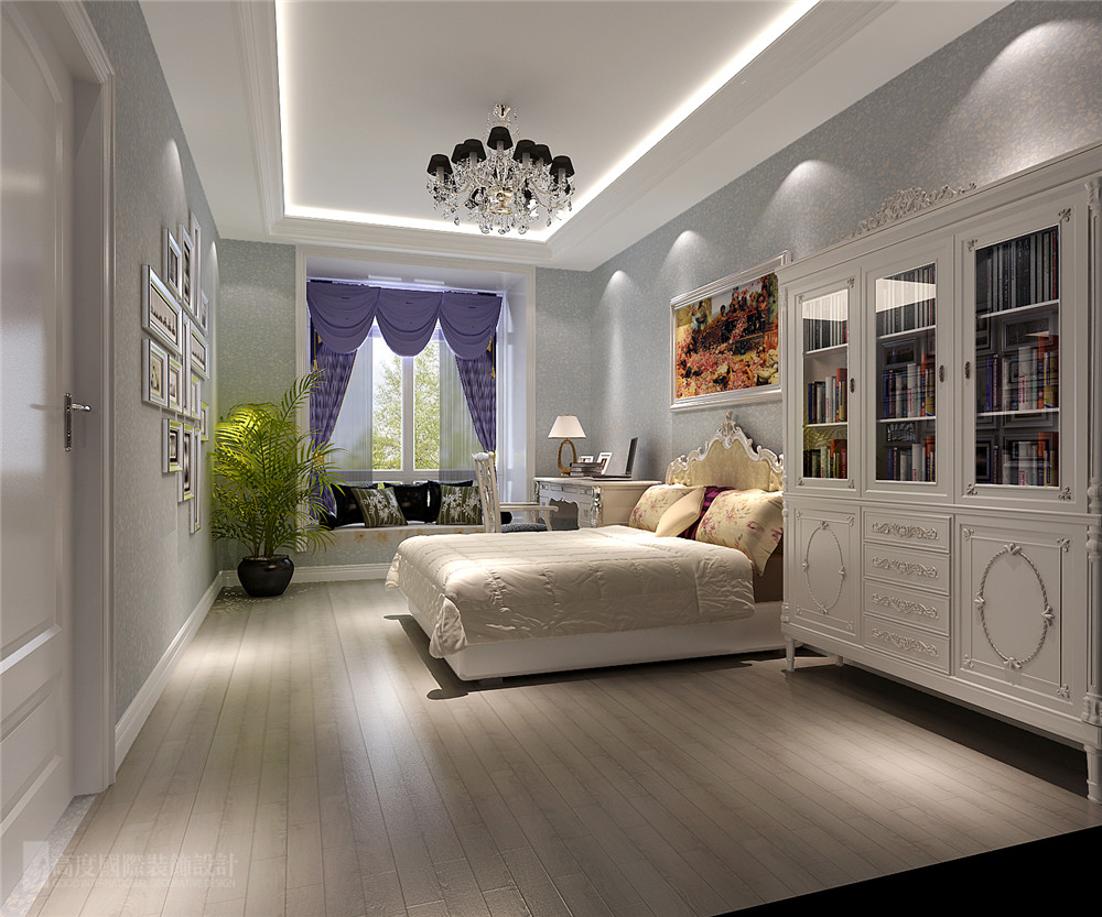 欧式 别墅 装修 设计 卧室图片来自高度国际别墅装饰设计在欧式奢华风格装修设计的分享