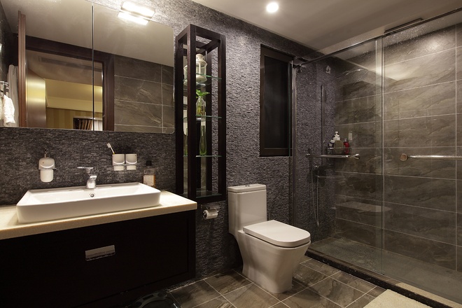 现代简约 三居室设计 卫生间图片来自上海实创-装修设计效果图在136平现代简约清爽舒适家居风的分享