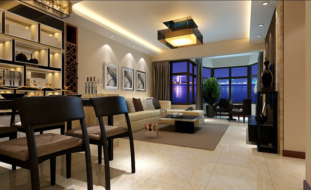 珠江帝景 二居室 现代风格 高度国际 装修设计 客厅图片来自高度国际装饰宋增会在88平米 珠江帝景  时尚简约的分享