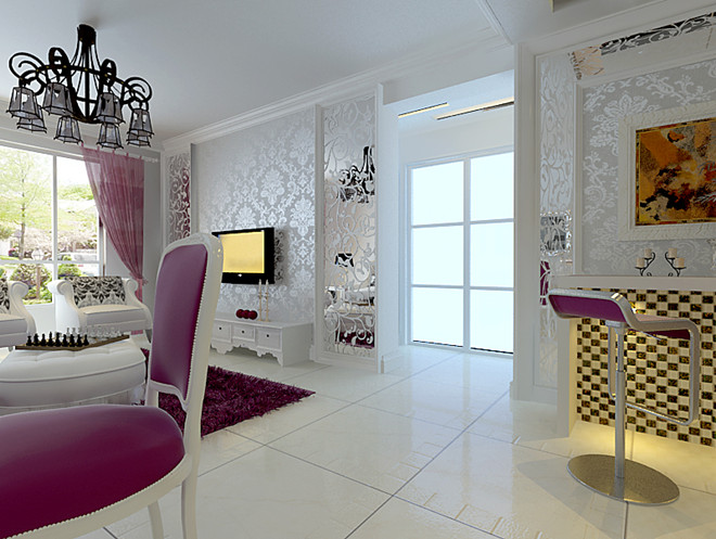 芳城园 二居室 欧式风格 高度国际 装修设计 餐厅图片来自高度国际装饰宋增会在粉色浪漫 简欧设计的分享