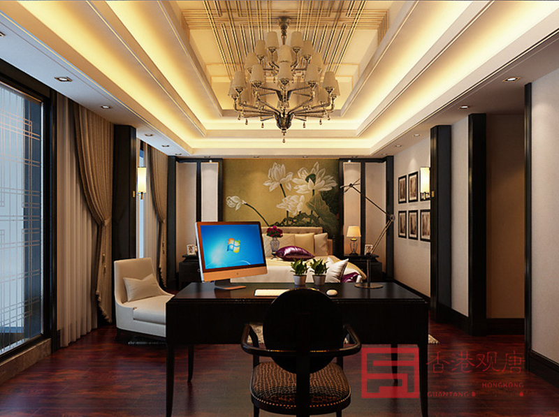 卧室图片来自潍坊万泰装饰在360平低调奢华现代港式别墅的分享