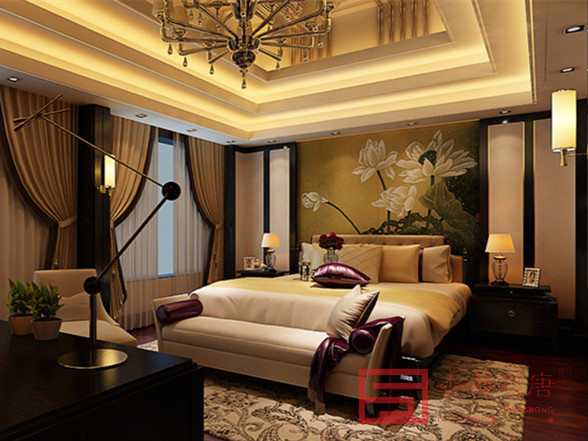 卧室图片来自潍坊万泰装饰在360平低调奢华现代港式别墅的分享