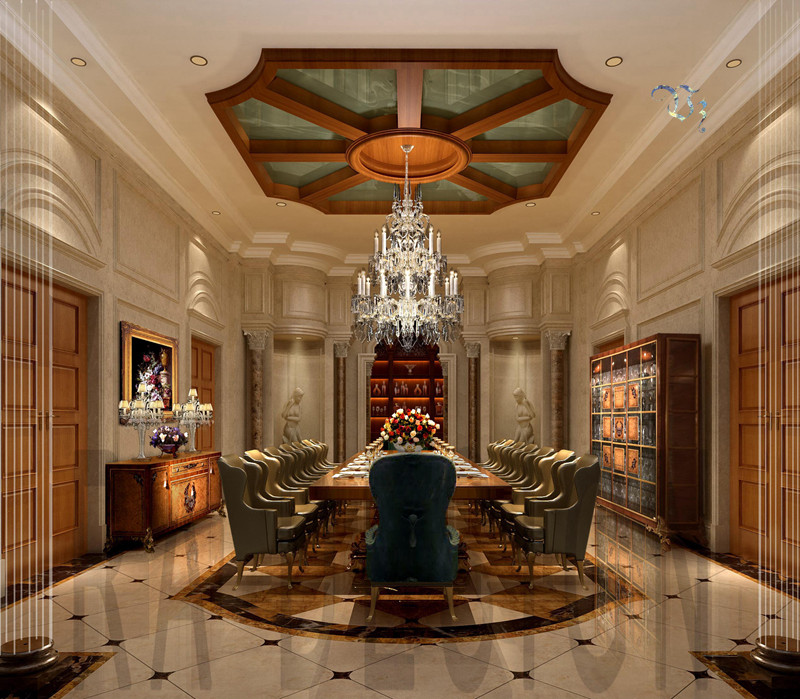 欧式 别墅 餐厅图片来自梵赛设计在佘山高尔夫6#的分享