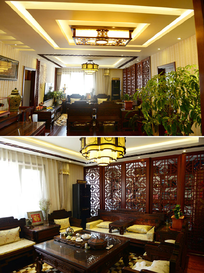 丽泽景园 中式风格 三居室 高度国际 装修设计 客厅图片来自高度国际装饰宋增会在110平米 丽泽景园  中式的分享