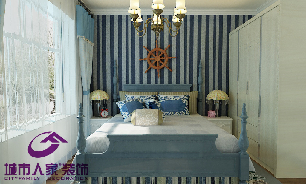 二居 白领 80后 小资 卧室图片来自石家庄装修装饰设计公司在地中海风格--两居的分享